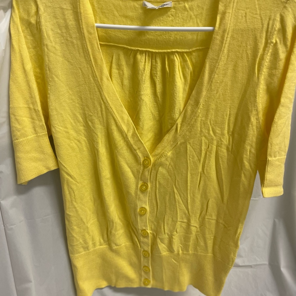 Yellow vintage button down shirt
